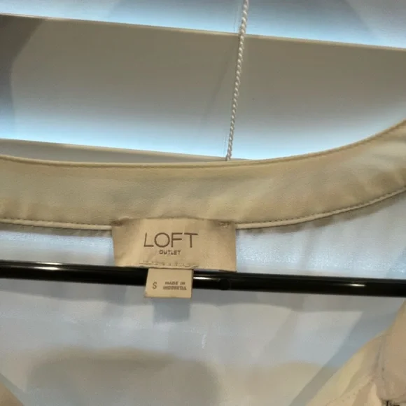 LOFT White Tie Blouse - Picture 2 of 3